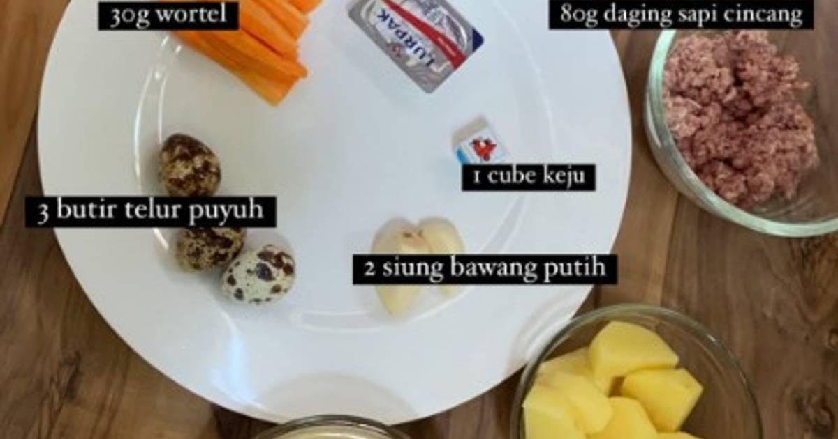 Resep 14 Mpasi 67 Bln Sup Kentang Daging Telur Puyuh Favorit Bunda