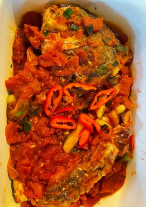 A picture of Sweet and Sour Pomfret.