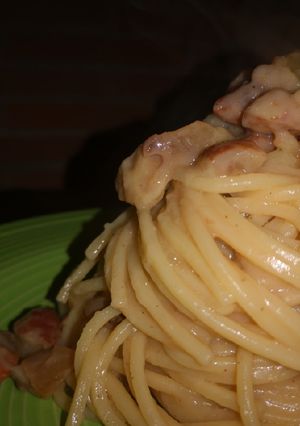 Foto di Spaghetti con castagne e guanciale umbro