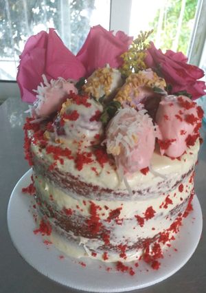 Una foto de Torta red velvet