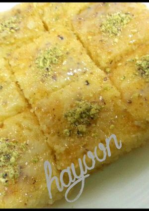 صورة لوصفة بسبوسة 😍🍰🌛