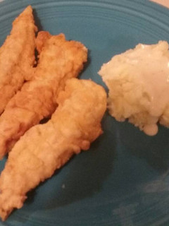 A picture of "Yellow Box" Chicken Strips.