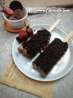 Foto resep Es cream chocolate oreo