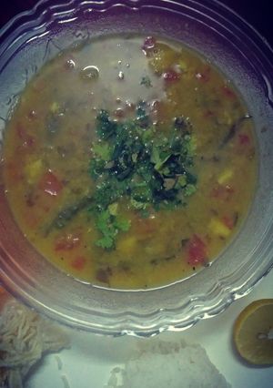 A picture of Maharashtrian dal(ambat varan).