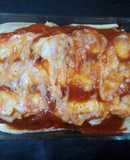 Lasaña de jamón y queso con masa de panqueques