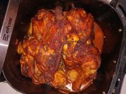 Una foto de pollo en paprika en horno