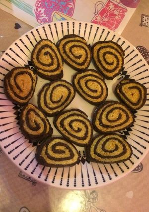 Una foto de Galletitas de naranja y chocolate sin azúcar