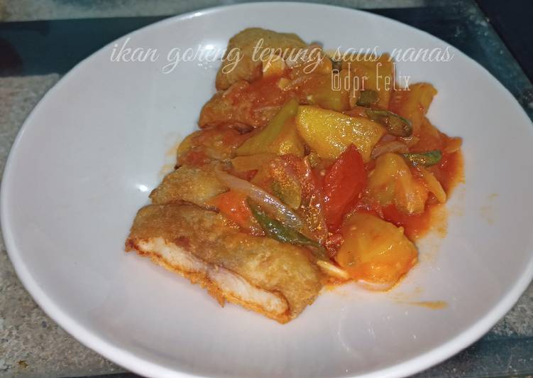 Resep Ikan goreng tepung saus nanas 🐟🍍 yang Sempurna
