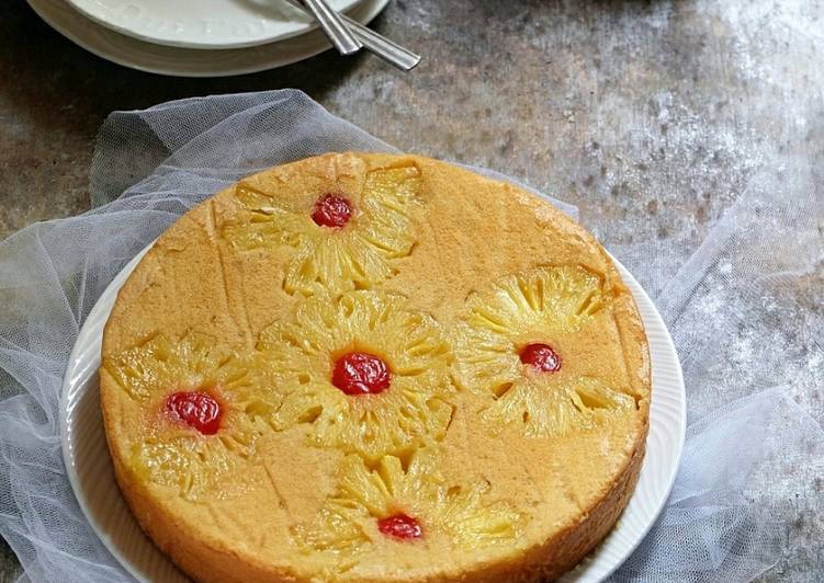 Resep Pineapple Upside Down Cake (Cake Nanas), Lezat