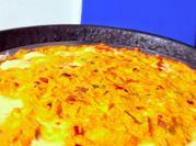 Una foto de souffle de cebolla y queso