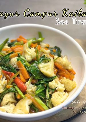 Gambar Tumis Sayur Campur Kailan Sos Tiram
