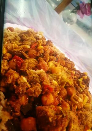 صورة لوصفة رز بالروبيان بحشوة النخي