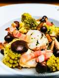 Petto di Pollo con Cavolo Romanesco e Funghi