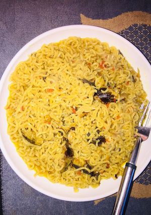 Indomie da dry fish ainihin hoton girkin