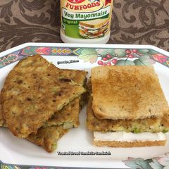 A picture of Toasted Bread Omelette Sandwich.