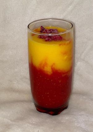 Une photo de Smoothie Mangue / Framboise