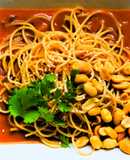 Espaguetis al curry rojo thai 🌶️