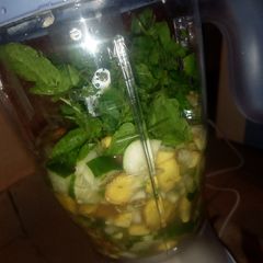 Ginger /mint leaves drink A picture of Ginger /mint leaves drink.