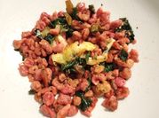 Una foto di spatzle vegetariani