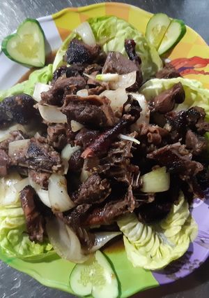 Hình của món Bồ câu rôti.
