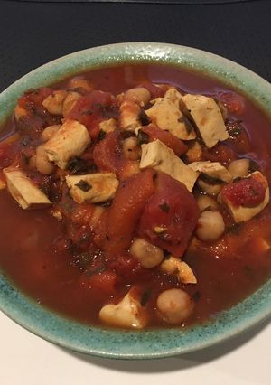 低碳甜椒番茄豆腐燉鷹嘴豆 的食譜成品照片