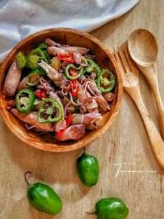 Foto resep Tumis Cumi Asin cabe hijau