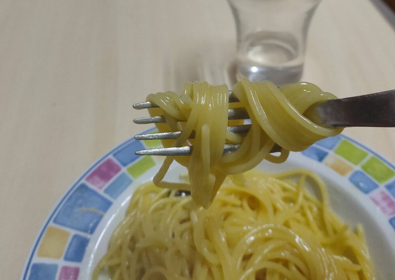 Pasta aglio, olió e peperoncino a la risotatta