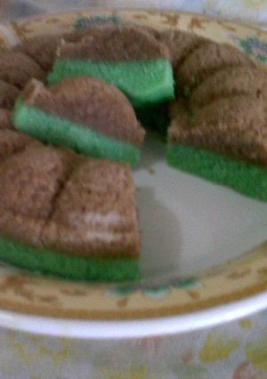 Foto resep Bolu kukus singkong mocca pandan