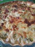 Tarta de puerro y pollo
