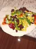 Fajitas con Porotos Negros