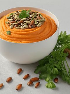 Una foto de Crema de zanahoria saludable