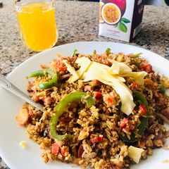 A picture of Left over rice power brunch!!!.