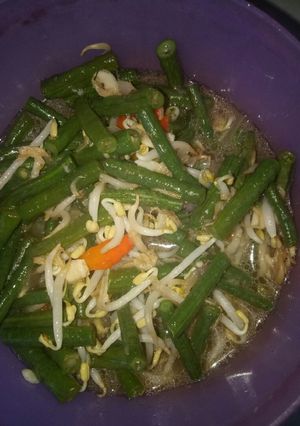 Foto resep Tumis Kacang Panjang Tauge Siram Ebi