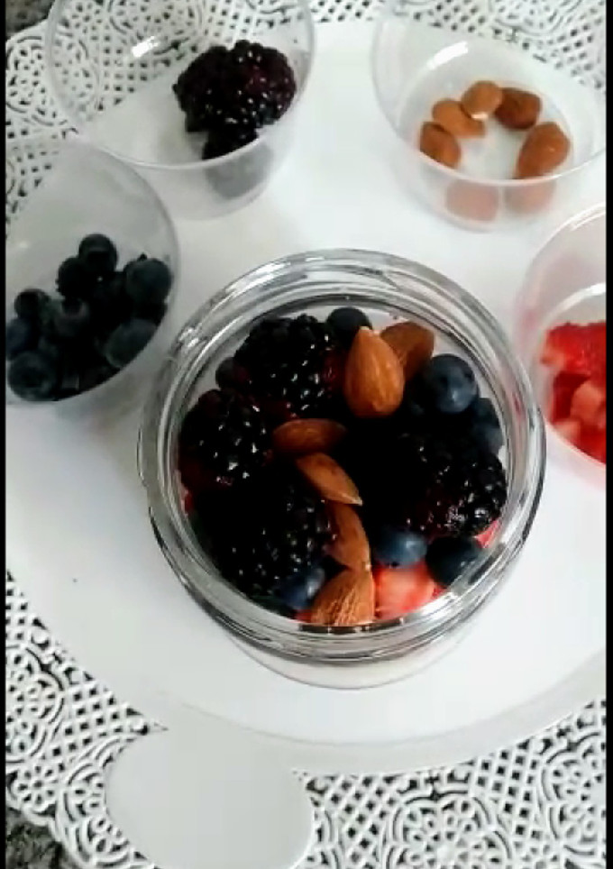 Una foto de Overnight (avena remojada) Desayuno saludable