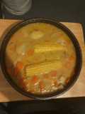 Celeriac Sweetcorn Stew broth
