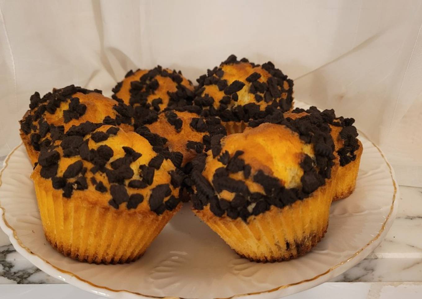 Muffins cœur chocolat et oréo