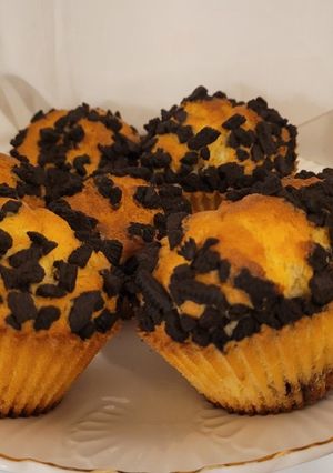 Une photo de Muffins cœur chocolat et oréo