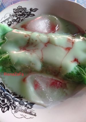 Foto resep Es pisang ijo (Dadar)