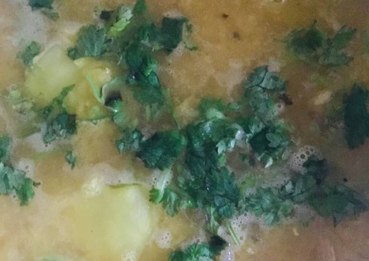 Recipe of Any-night-of-the-week Raw papaya gourd  daal