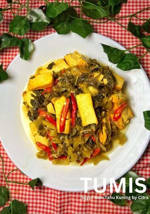 Foto resep Tumis Sayur Asin Tahu Kuning