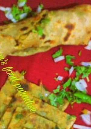 A picture of "cabbage sabzi paratha.