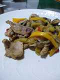 Wok de cerdo y verduras