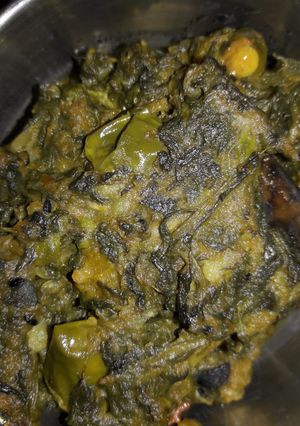 A picture of Spinach stir fry.