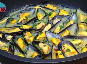Foto principal de Mejillones en salsa verde, fáciles y muy rápidos