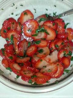 A picture of Strawberry and Mint Salad.