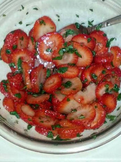 A picture of Strawberry and Mint Salad.