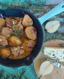 Lombinho de Porco com molho de Pera e Queijo azul