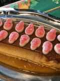 Flan « corse » à la myrte,vanille et caramel à la farine de châtaigne et bonbons skull