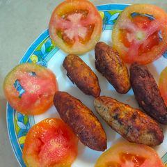 A picture of Chicken seekh kabab.