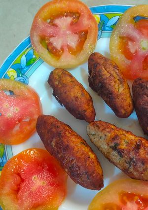 A picture of Chicken seekh kabab.